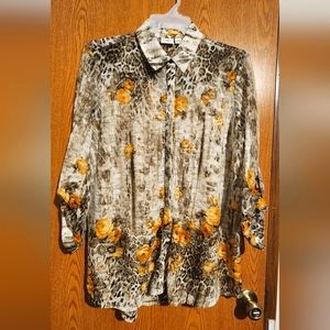 Cato 18/20 button down 3/4 roll-up sleeve blouse.  Brand new, never worn